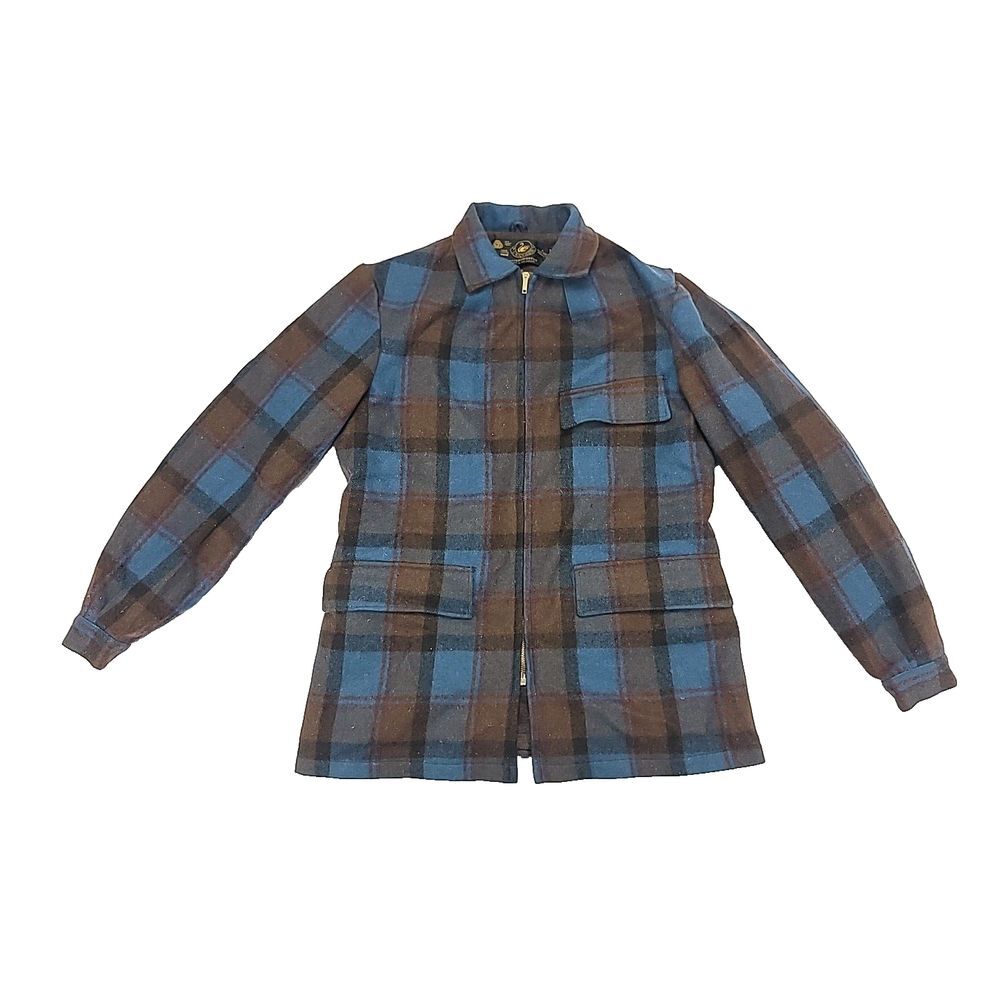 Vintage Swanndri Wool Brush Flannel Shirt Jacket Men's Small Full Zip Shacket